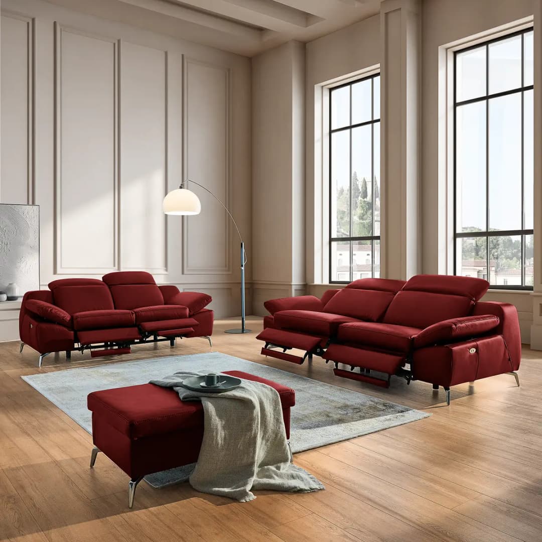 Fredriks 3-Sitzer Sofa Domna | Rot