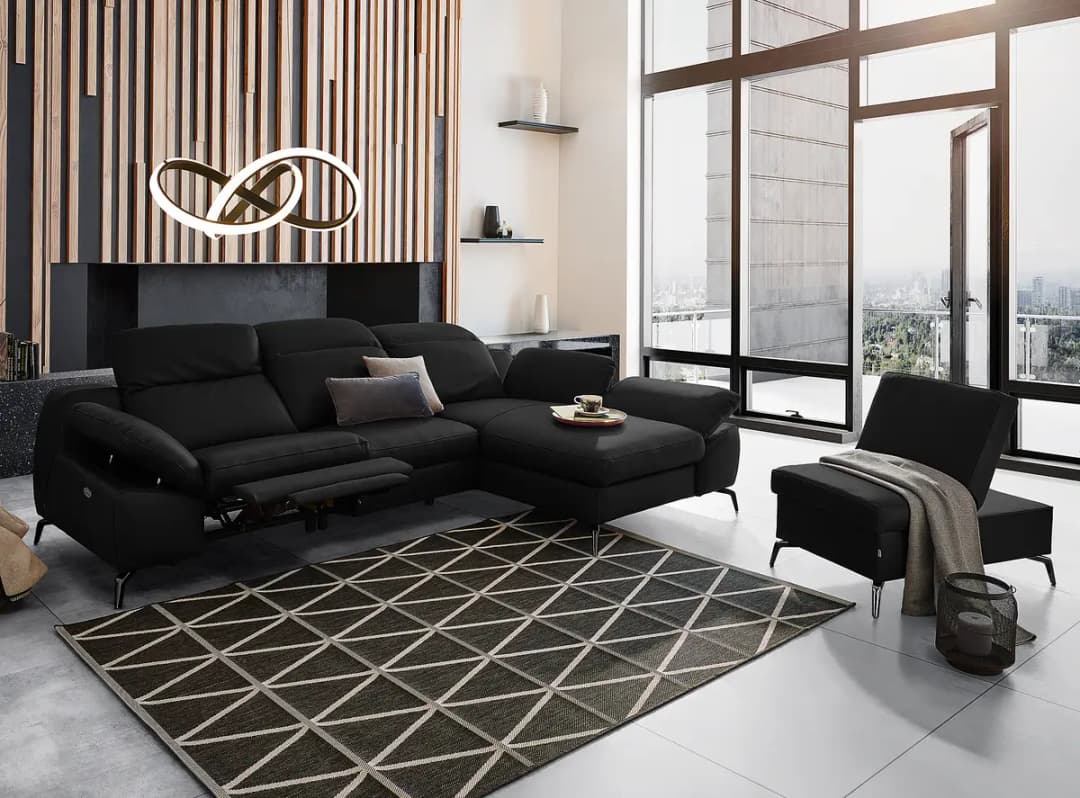 Fredriks Ecksofa Domna | Schwarz