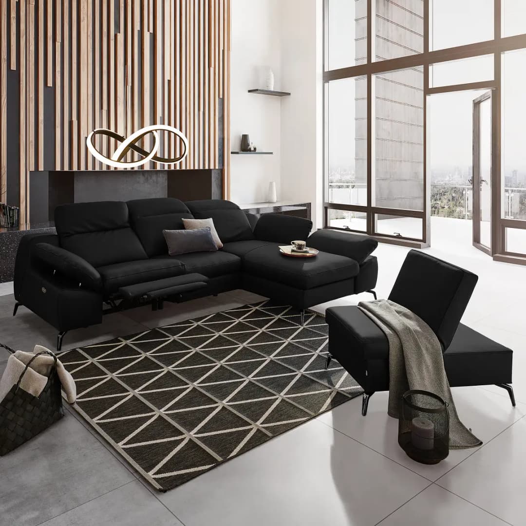 Fredriks Ecksofa Domna | Schwarz