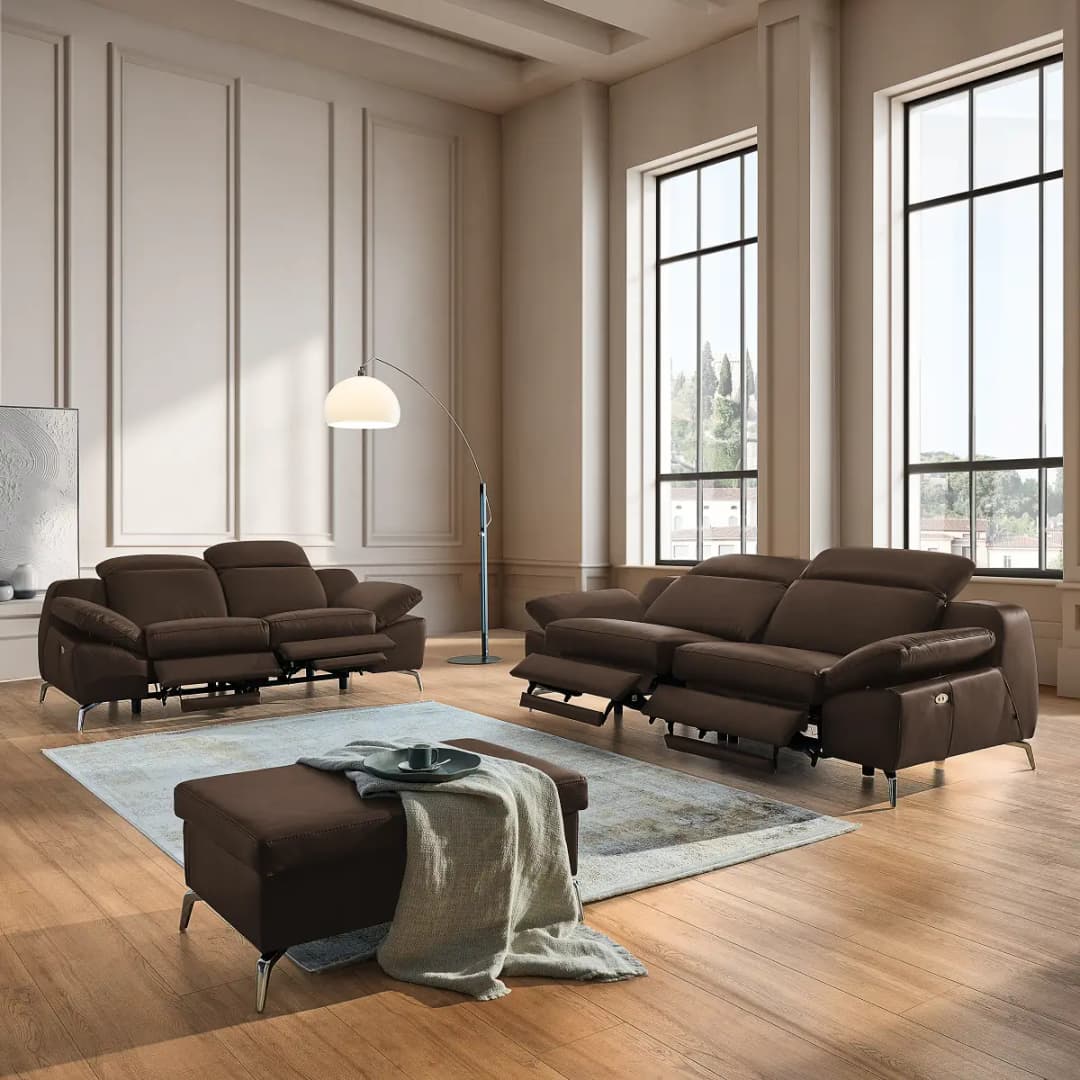Fredriks 3-Sitzer Sofa Domna | Braun