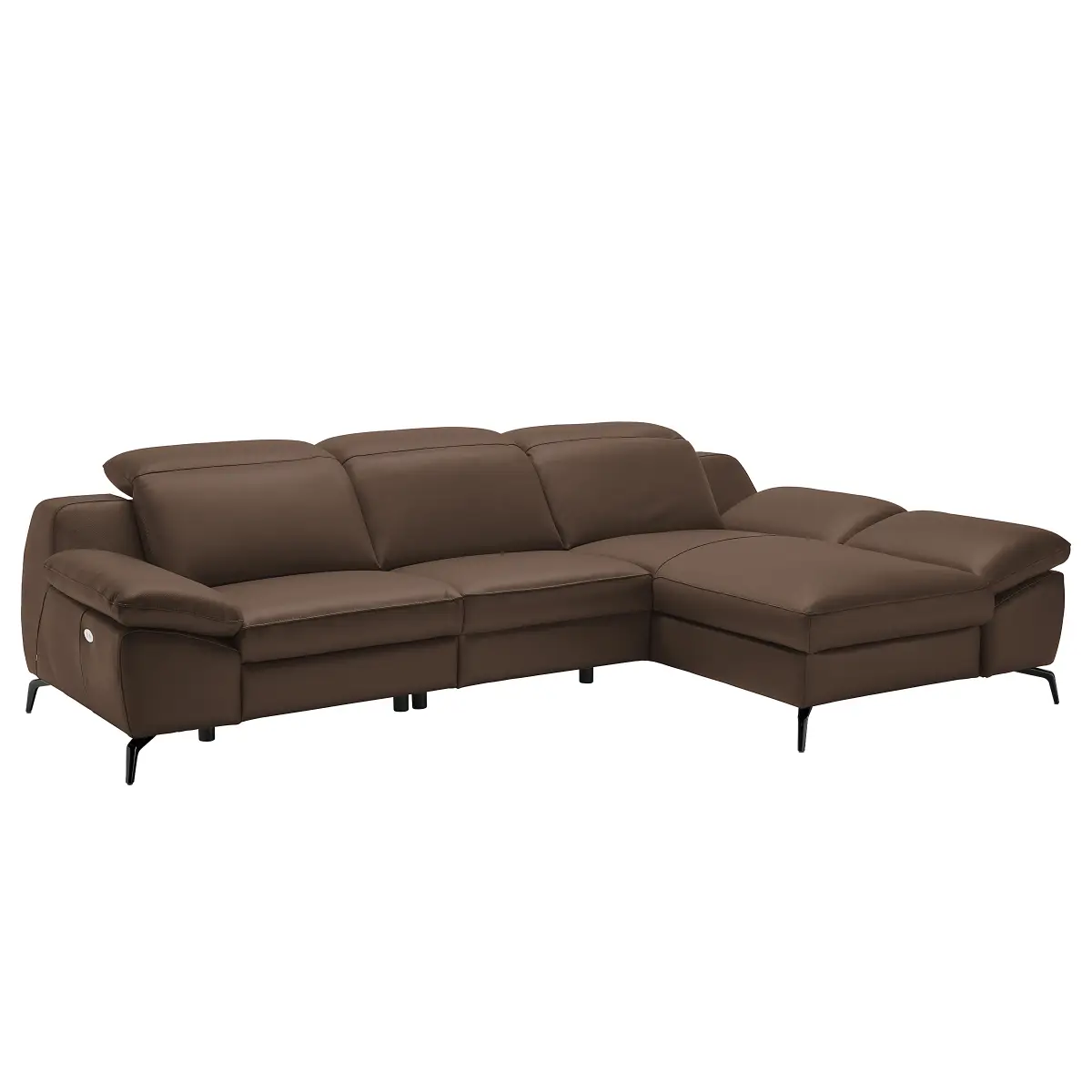 Fredriks Ecksofa mit Longchair Domna | Braun