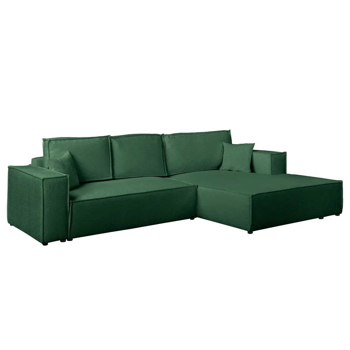 Mørteens Ecksofa mit Schlaffunktion Grün Cordstoff Poppy | Grün