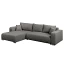 Fredriks Ecksofa mit Schlaffunktion Grau Flachgewebe Nea | Grau
