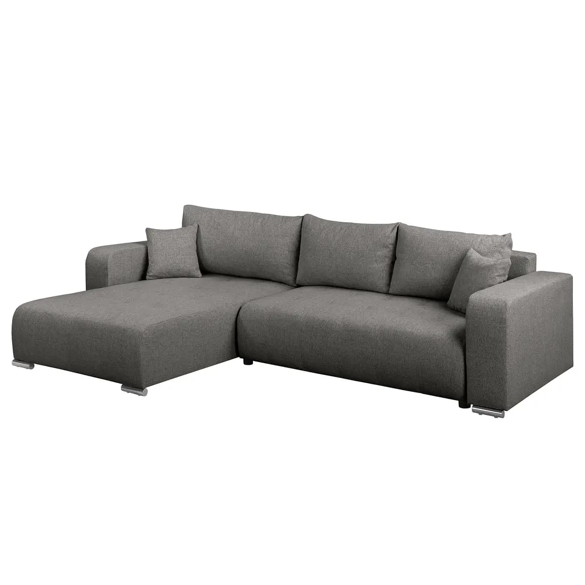 Fredriks Ecksofa mit Schlaffunktion Grau Flachgewebe Nea | Grau