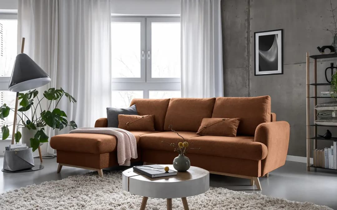 Mørteens Ecksofa Marisa mit Schlaffunktion | Orange