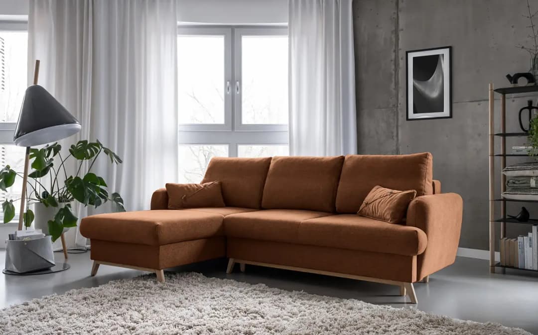 Mørteens Ecksofa Marisa mit Schlaffunktion | Orange