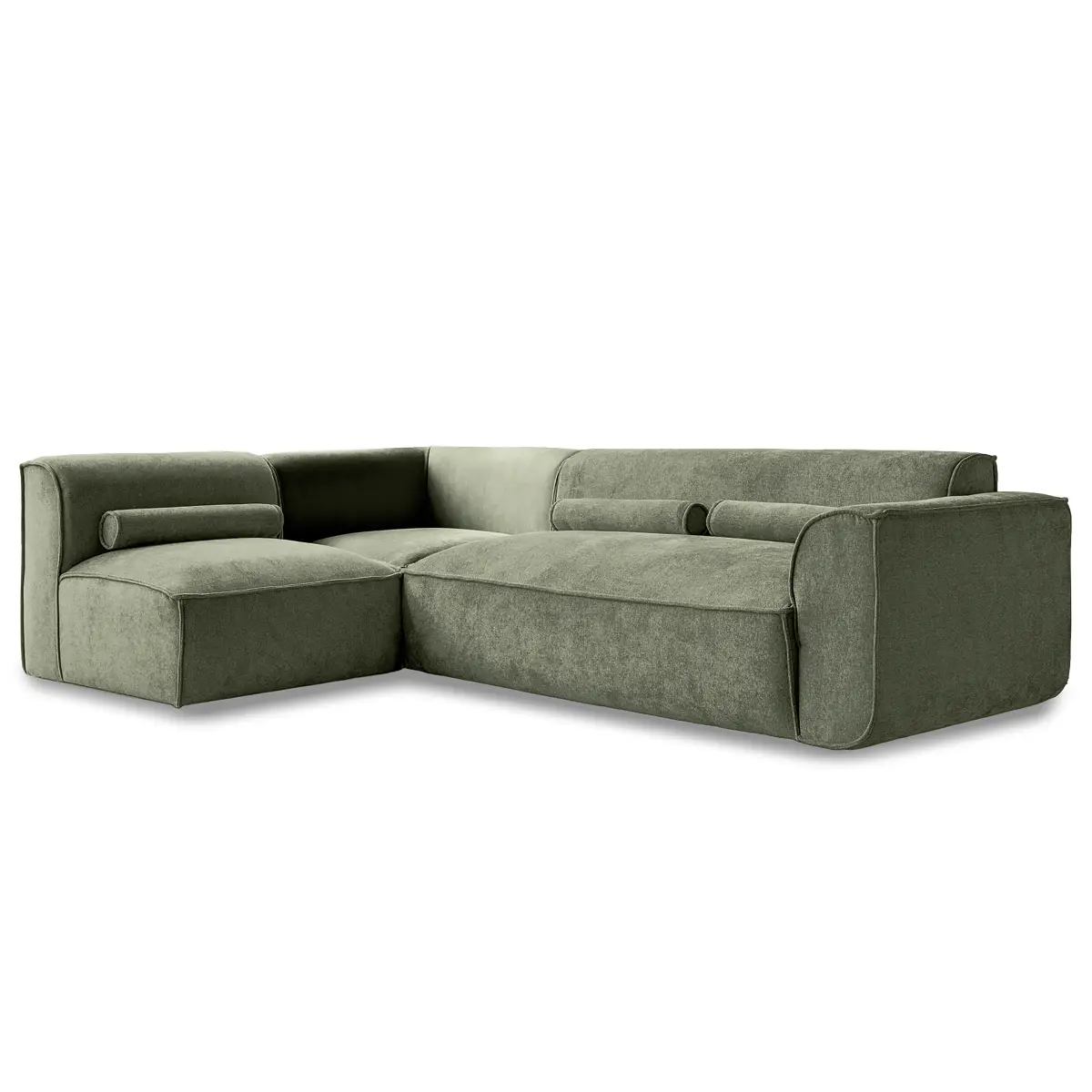 Fredriks Ecksofa mit Ottomane | Grün