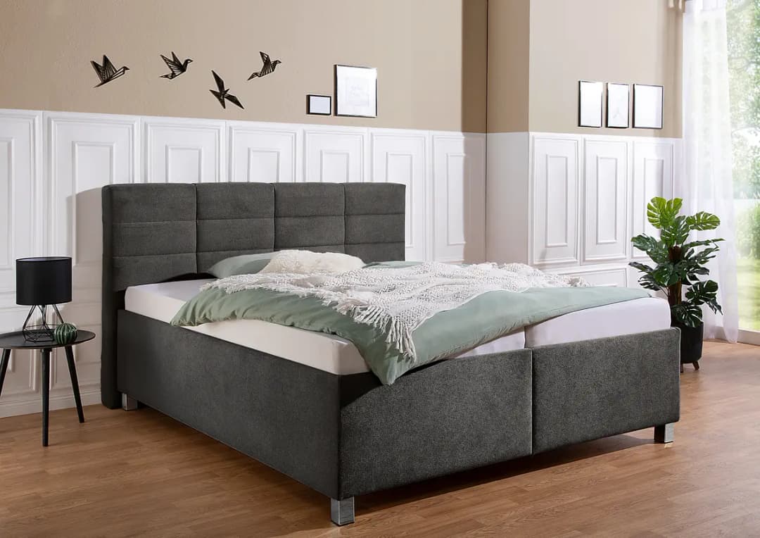 loftscape Polsterbett Belameda mit Matratze 160 x 200cm Strukturstoff