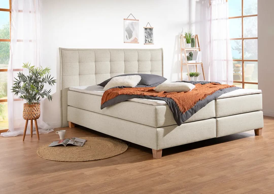 Boxspringbett Elevato | Beige