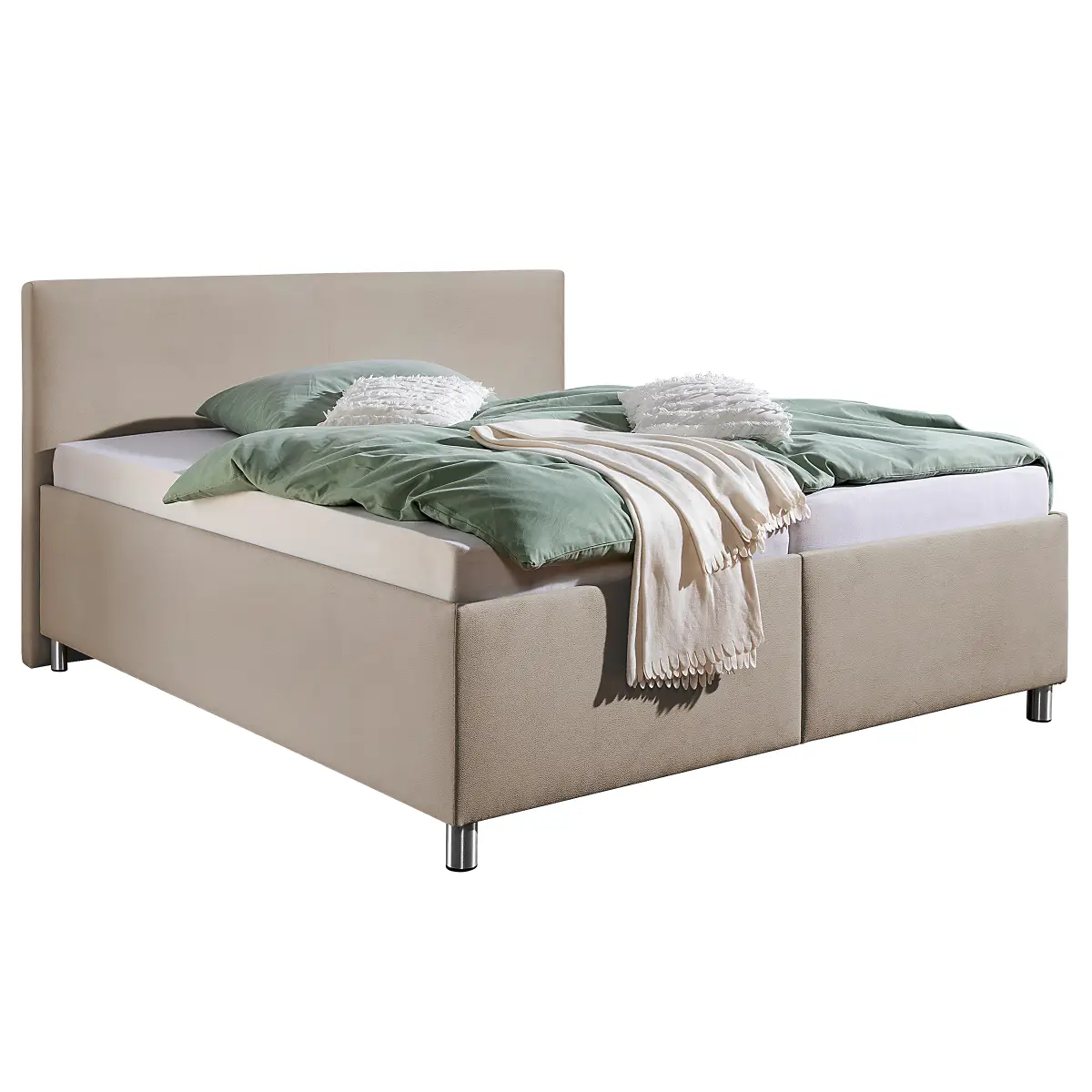 loftscape Polsterbett Gardini mit Matratze 160 x 200cm Microfaser