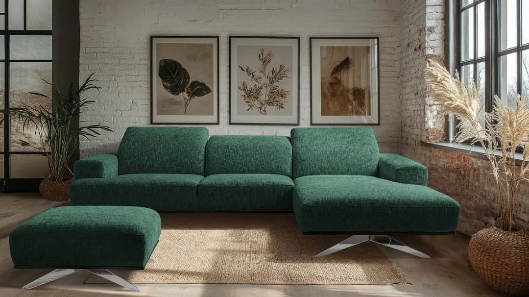 Studio Copenhagen Ecksofa Trinu | Grün