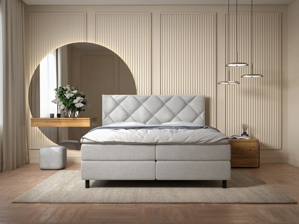 Boxspringbett Curgen | Grau