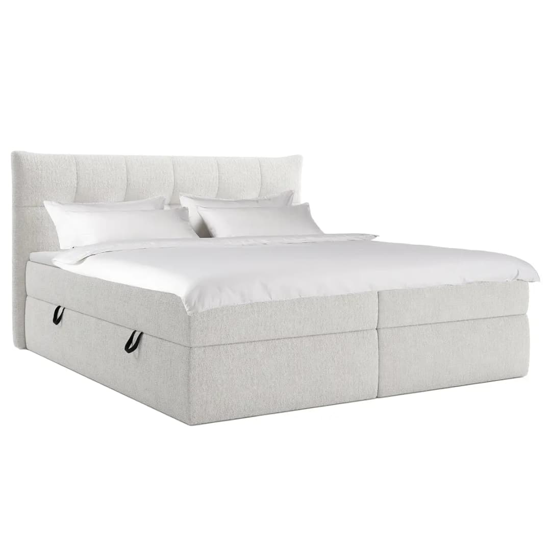 Boxspringbett Primes 140 x 200cm Chenille Pelagia Beige | Beige
