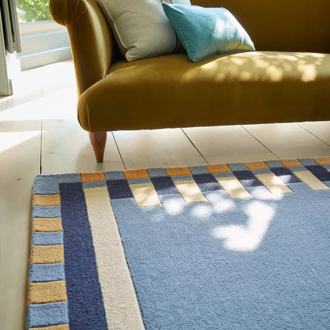 Wollteppich Kai | Blau