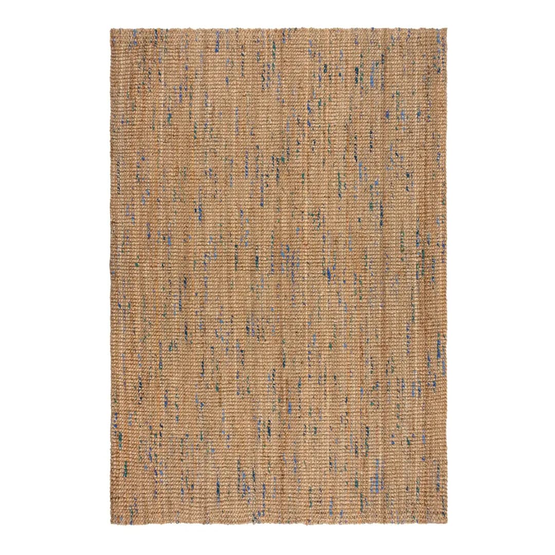 Juteteppich Bouclé | Blau