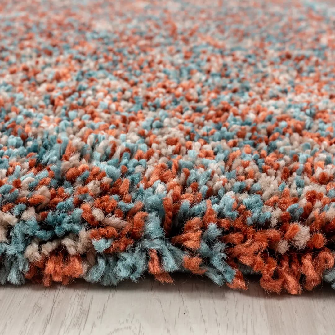 Hochflorteppich Enjoy rund Ø 80cm Orange/Terracotta | Orange