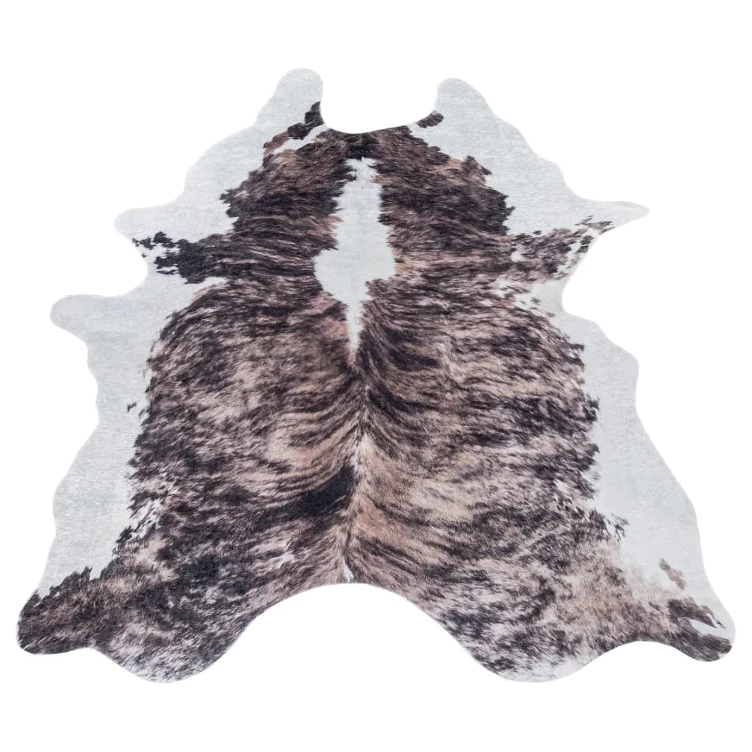 Fellteppich Etosha Typ C Braun 100 x 135cm Polyester | Braun