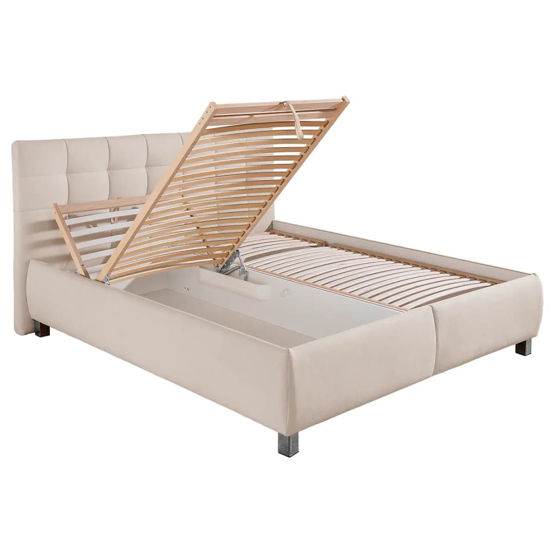 loftscape Polsterbett Caronia mit Matratze 200 x 200cm Webstoff Ramse