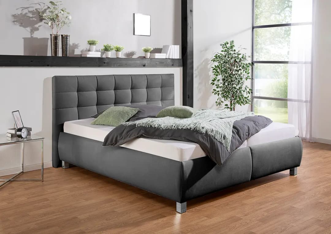 Loftscape Polsterbett Caronia mit Matratze 180 x 200cm Webstoff Ramse