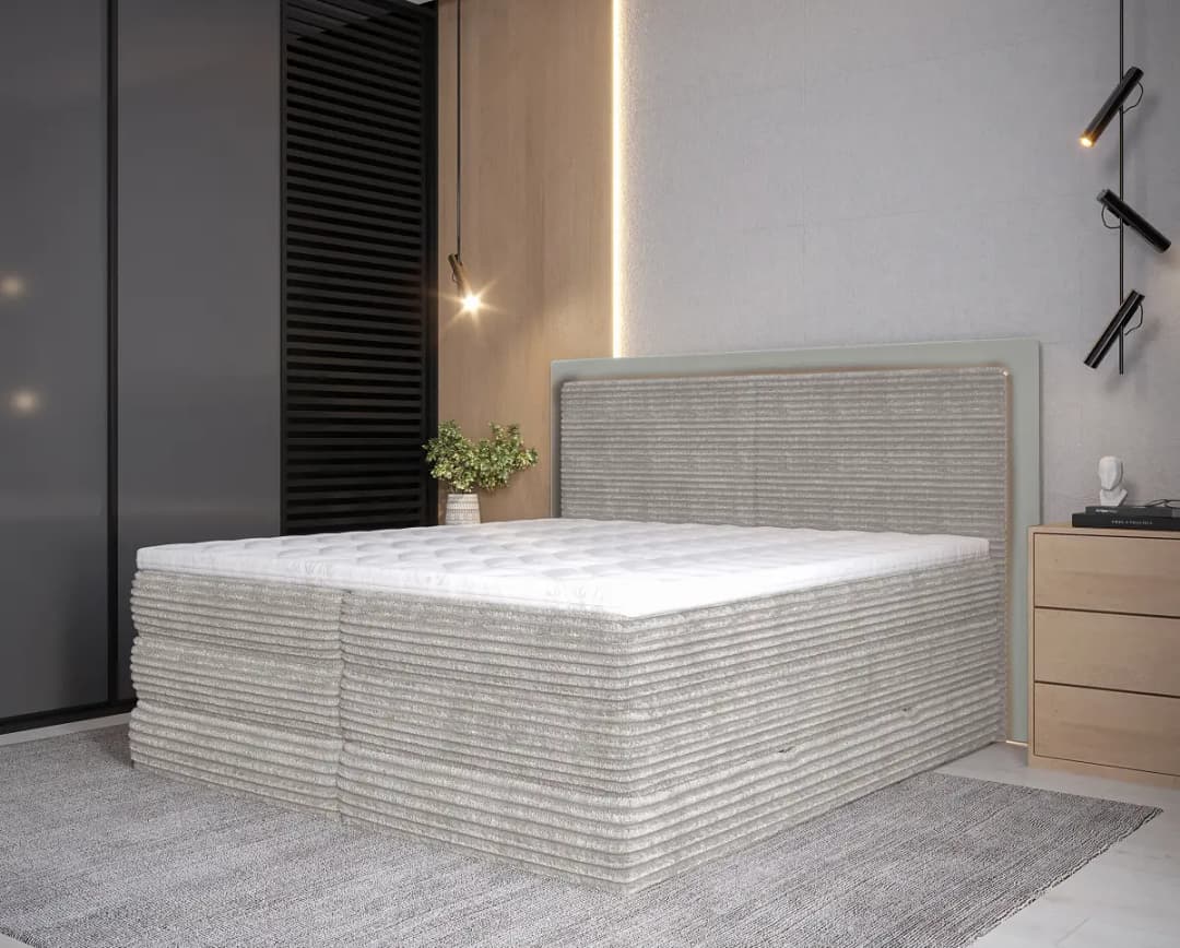 Fredriks Boxspringbett Suntop 180 x 200cm | Grau