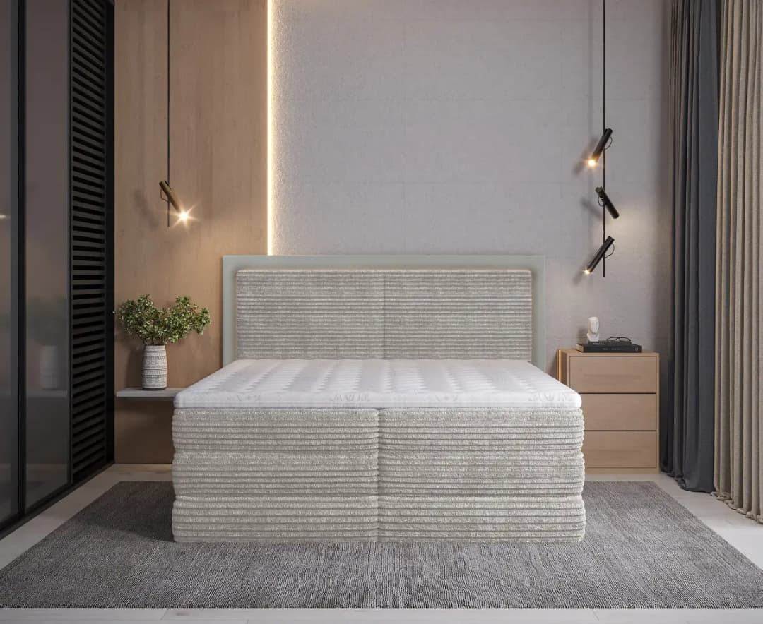 Fredriks Boxspringbett Suntop 180 x 200cm | Grau