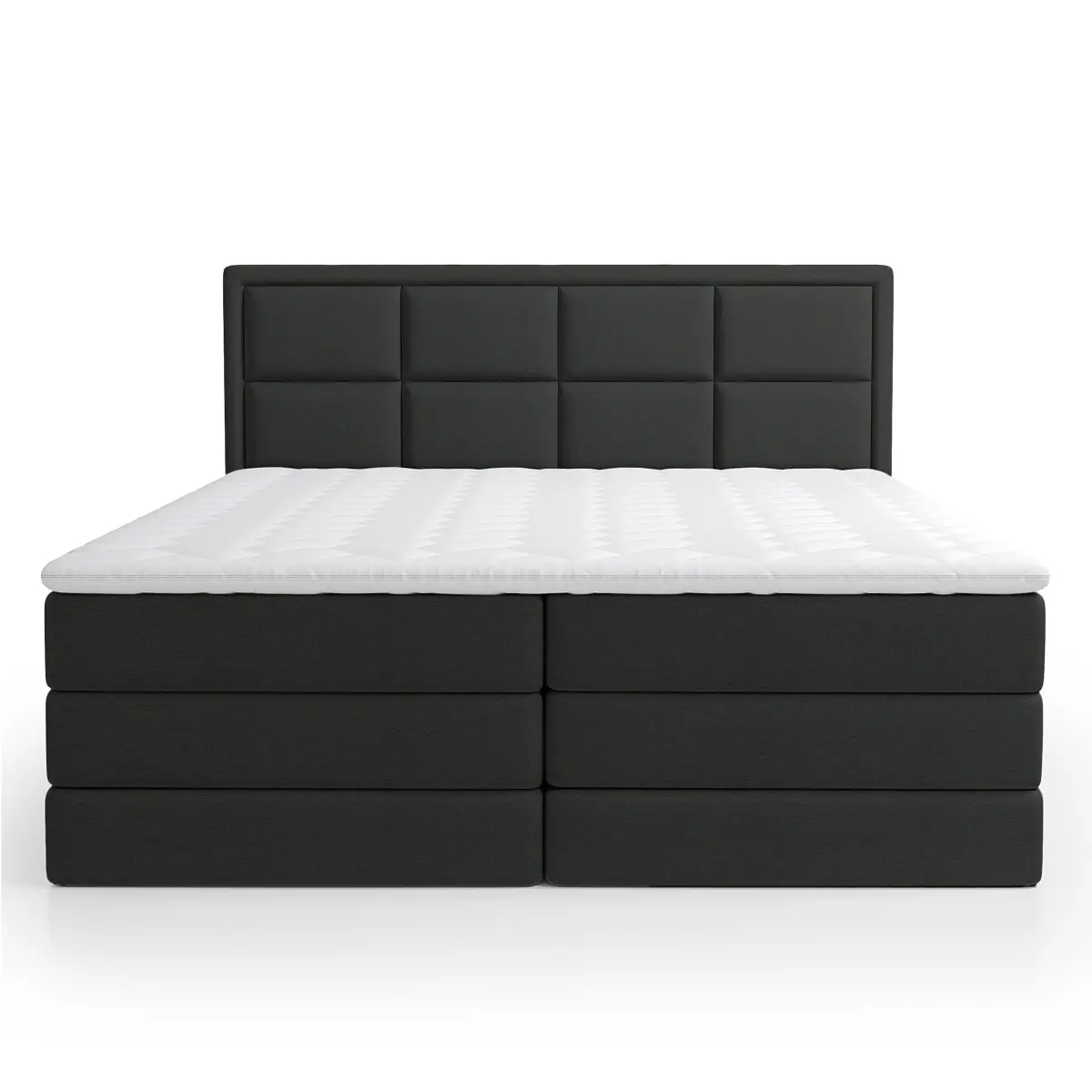 Fredriks Boxspringbett Maynes 180 x 200cm Webstoff Pria Grau | Grau