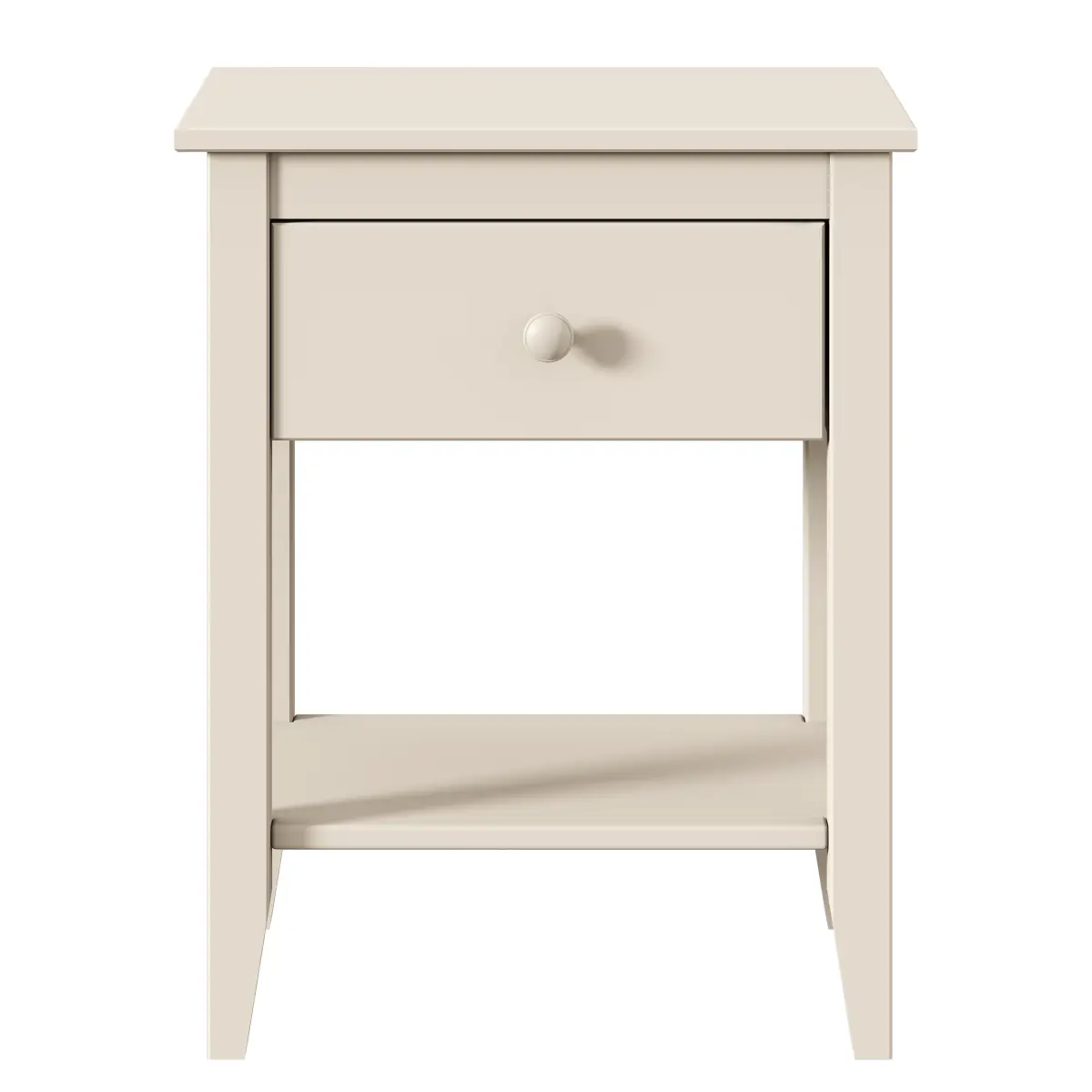 Massiver Nachttisch | Beige