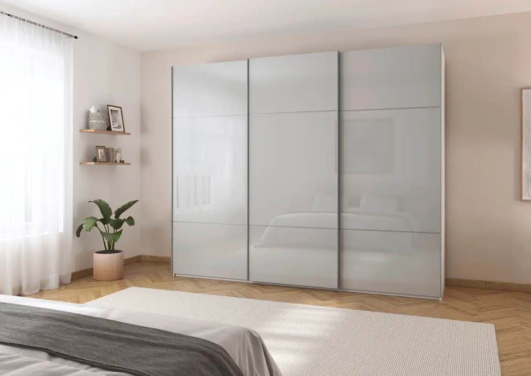 Schwebetürenschrank Covalo | Grau