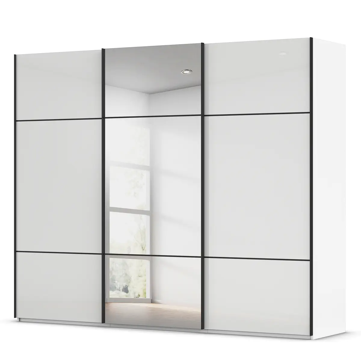 rauch Orange Schwebetürenschrank Covalo | Weiß