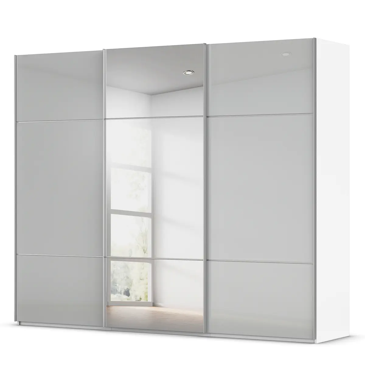 Schwebetürenschrank Covalo | Grau