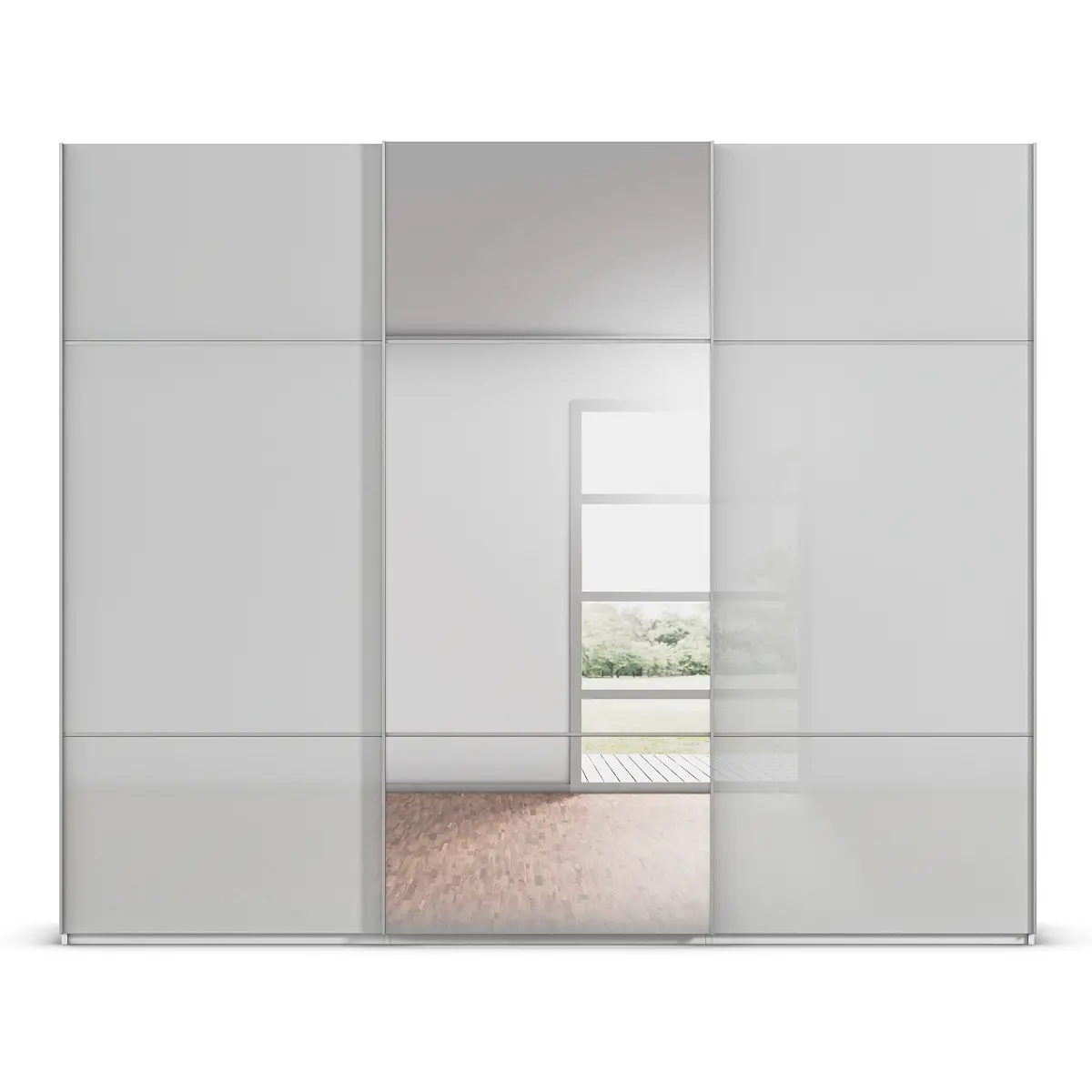 Schwebetürenschrank Covalo | Grau