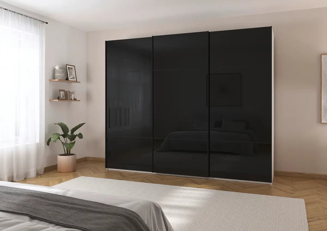 rauch Orange Schwebetürenschrank Covalo | Schwarz