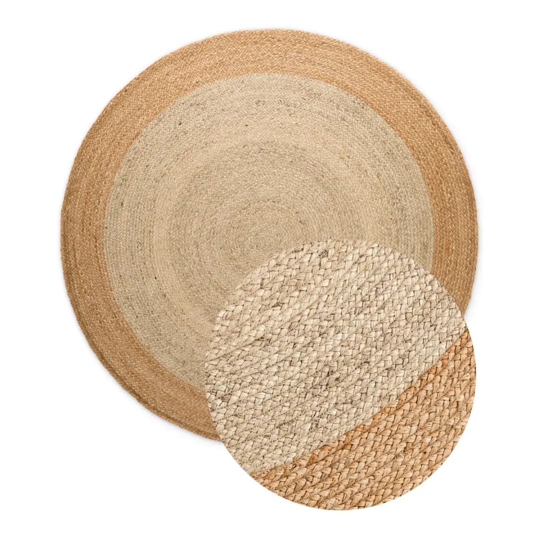 Juteteppich Jutta rund | Beige