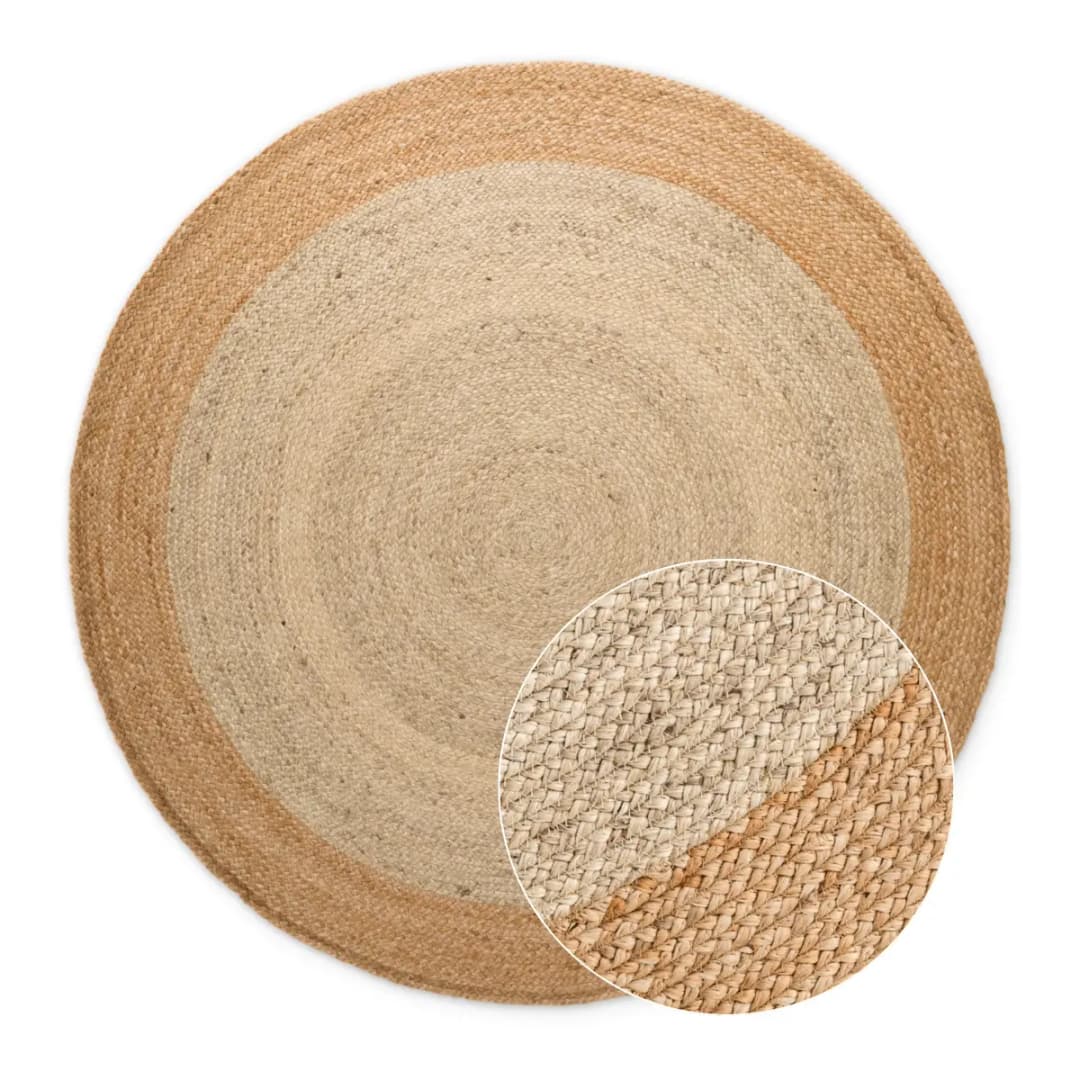 Juteteppich Jutta rund | Beige