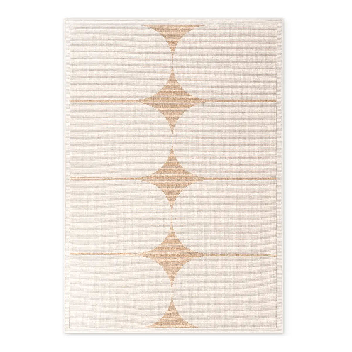 Outdoorteppich Duet Typ A Weiß/Beige/Beige/Weiß Polypropylen