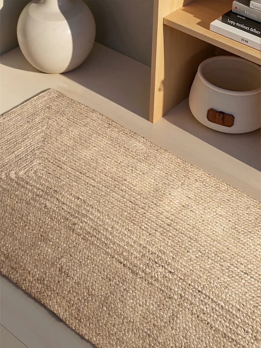 Jute-Läufer Sharmila 80 x 200cm Weiß/Beige | Beige