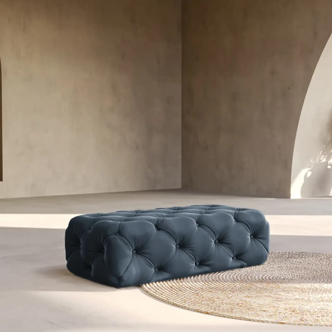 Fredriks Polsterhocker Duleys | Blau