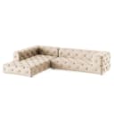 Fredriks Ravi Ecksofa mit Ottomane | Beige