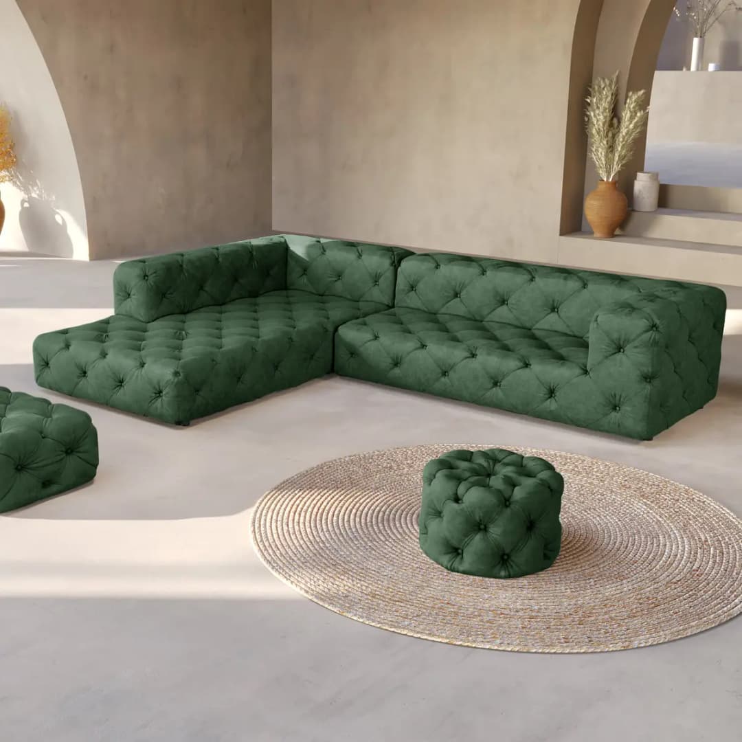 Fredriks Ecksofa Enza | Grün