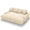 Big-Sofa Beige Cordstoff Zuri | Beige