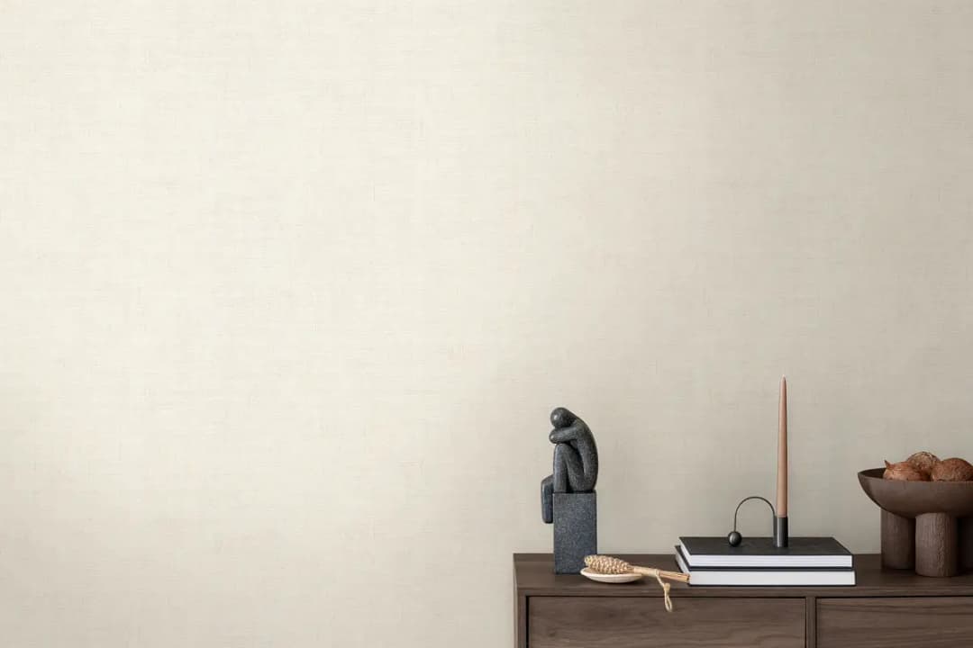 Vliestapete Hoa Leinenstruktur | Beige