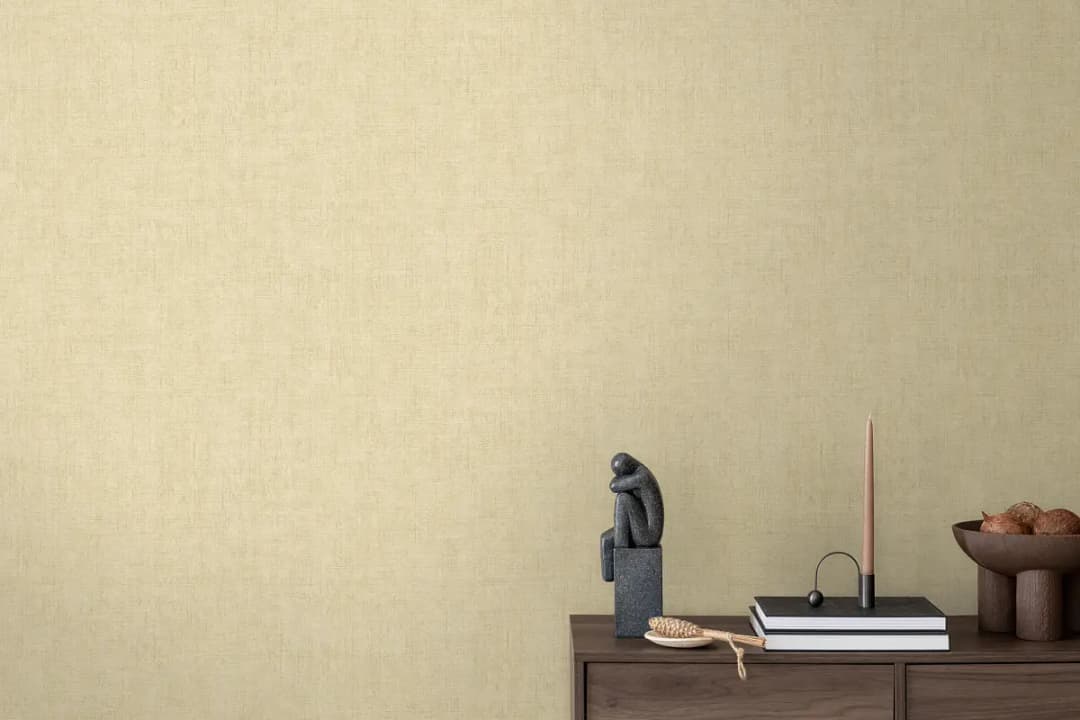 Vliestapete Hoa Leinenstruktur | Beige