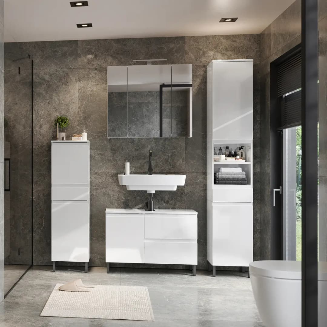Hochschrank Salinas | Weiß