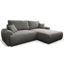 Ecksofa mit Schlaffunktion Grau Webstoff Krupa | Grau