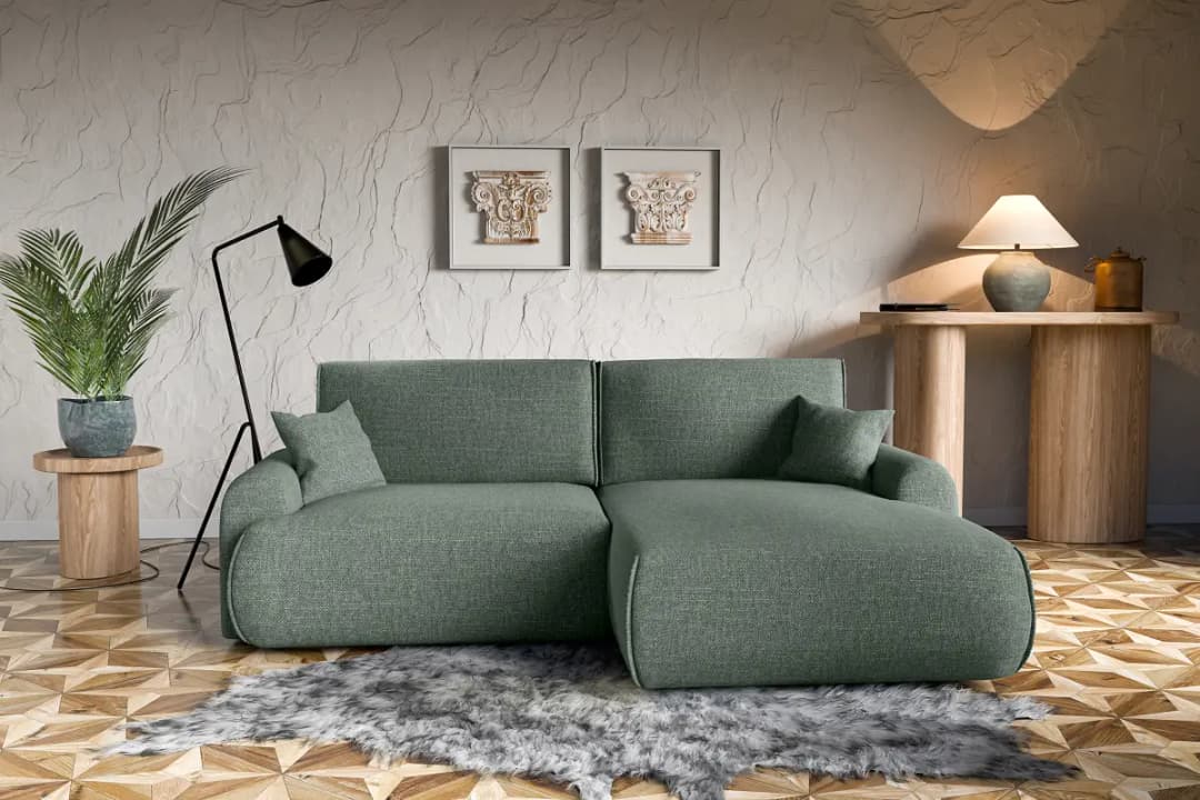 Mørteens Ecksofa mit Schlaffunktion | Grün