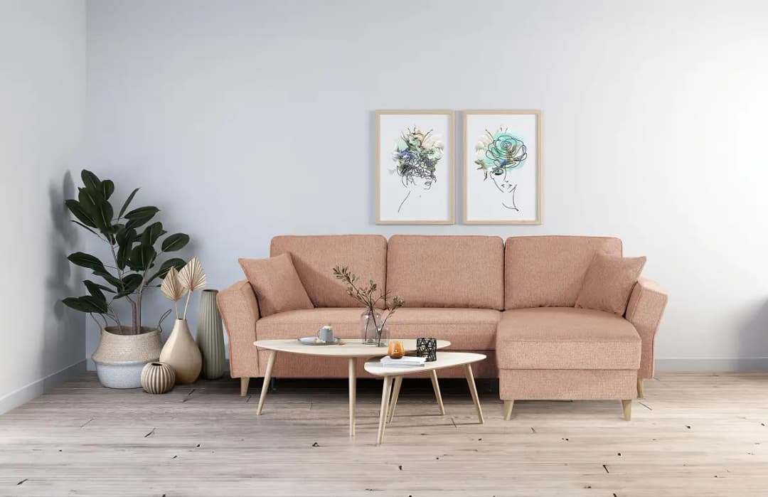 Ecksofa Meimo | Rosa