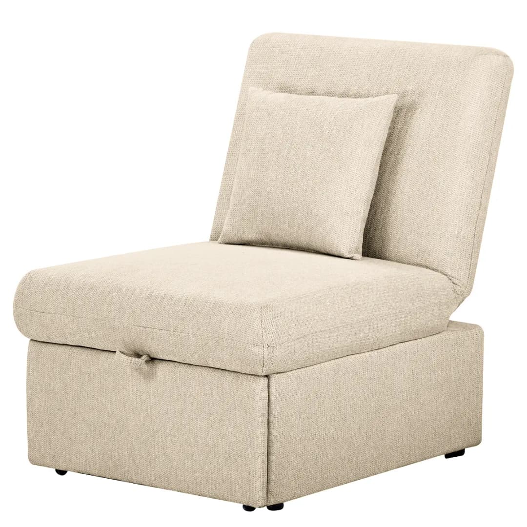 Schlafsessel Beige Chenille Vilte | Beige