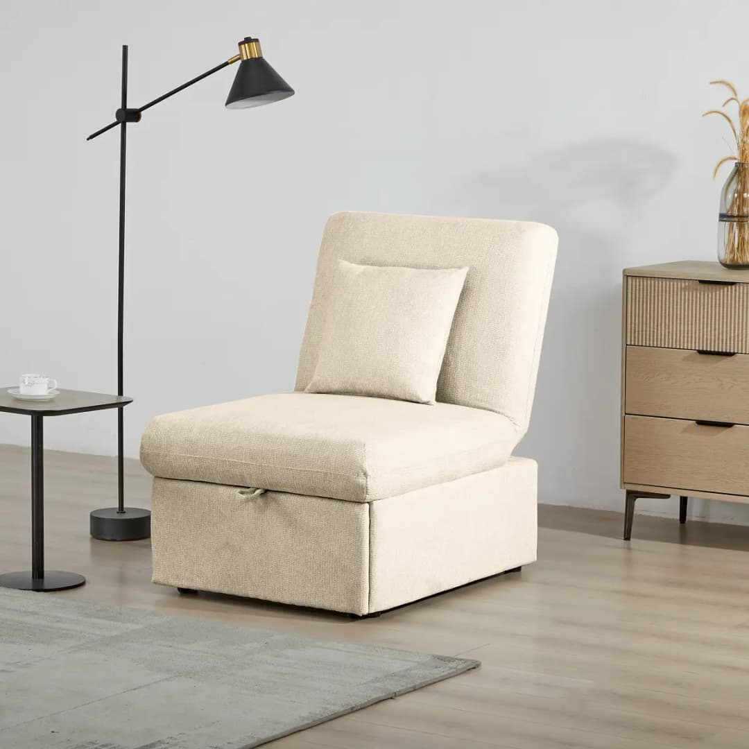 Schlafsessel Beige Chenille Vilte | Beige