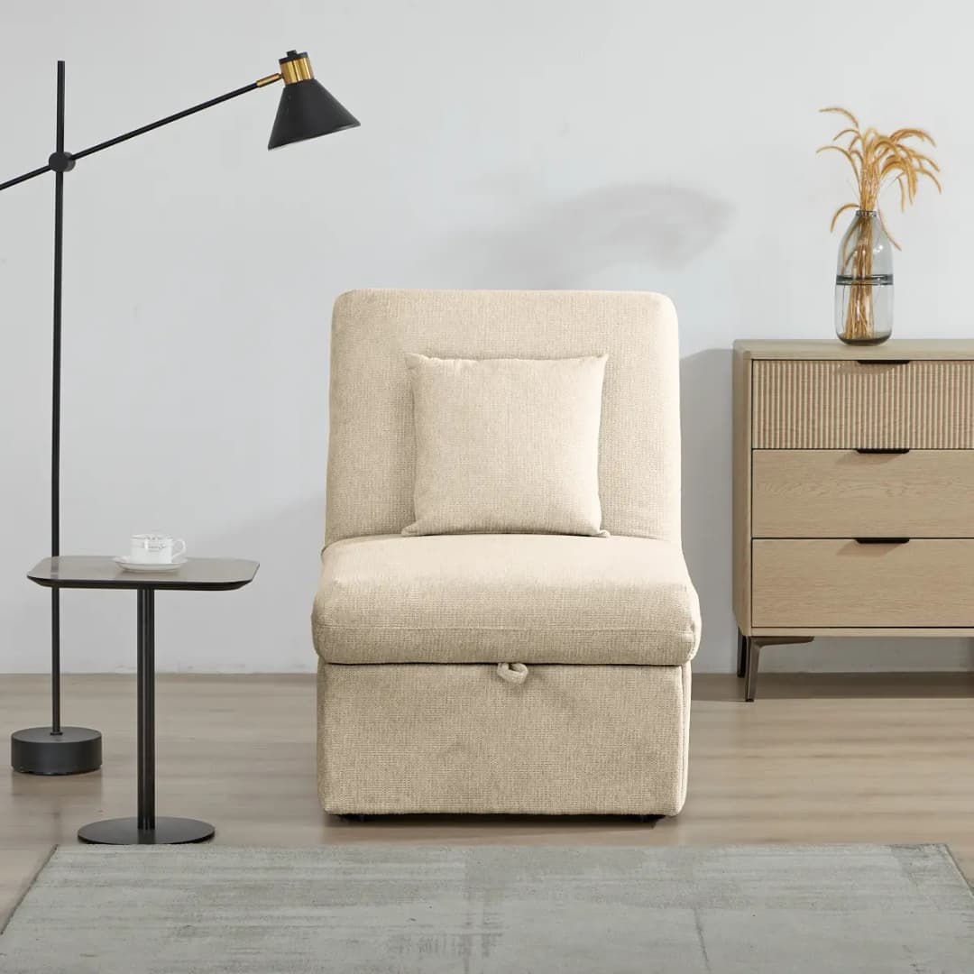 Schlafsessel Beige Chenille Vilte | Beige