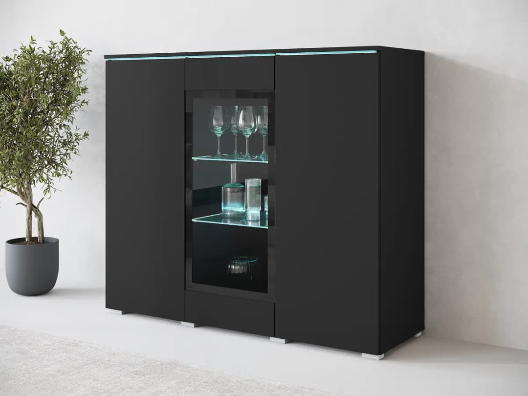 loftscape Beleuchtete Kommode | Schwarz